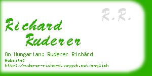 richard ruderer business card